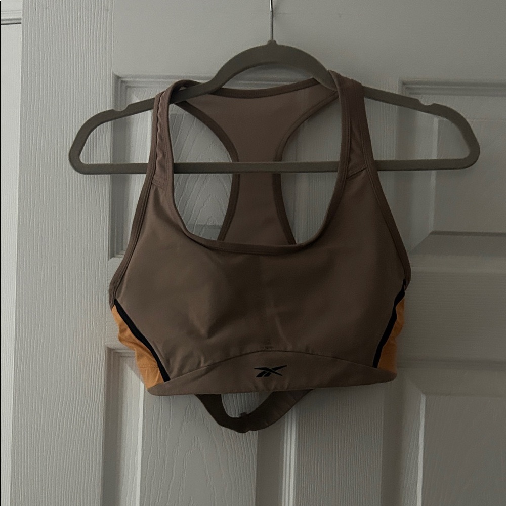 Reebok Women's Tan and Brown Sports Bra